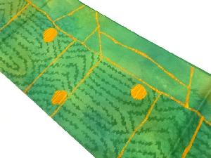 かるべ製　抽象模様織出し袋帯